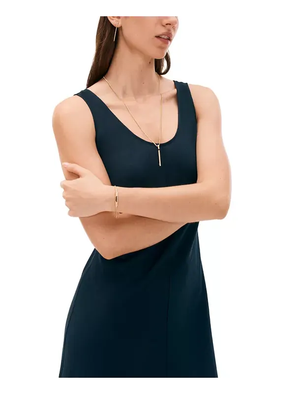 Серьги-Подвески с линейным логотипом Tommy Hilfiger — изображение 4 из 4, оттенок золото