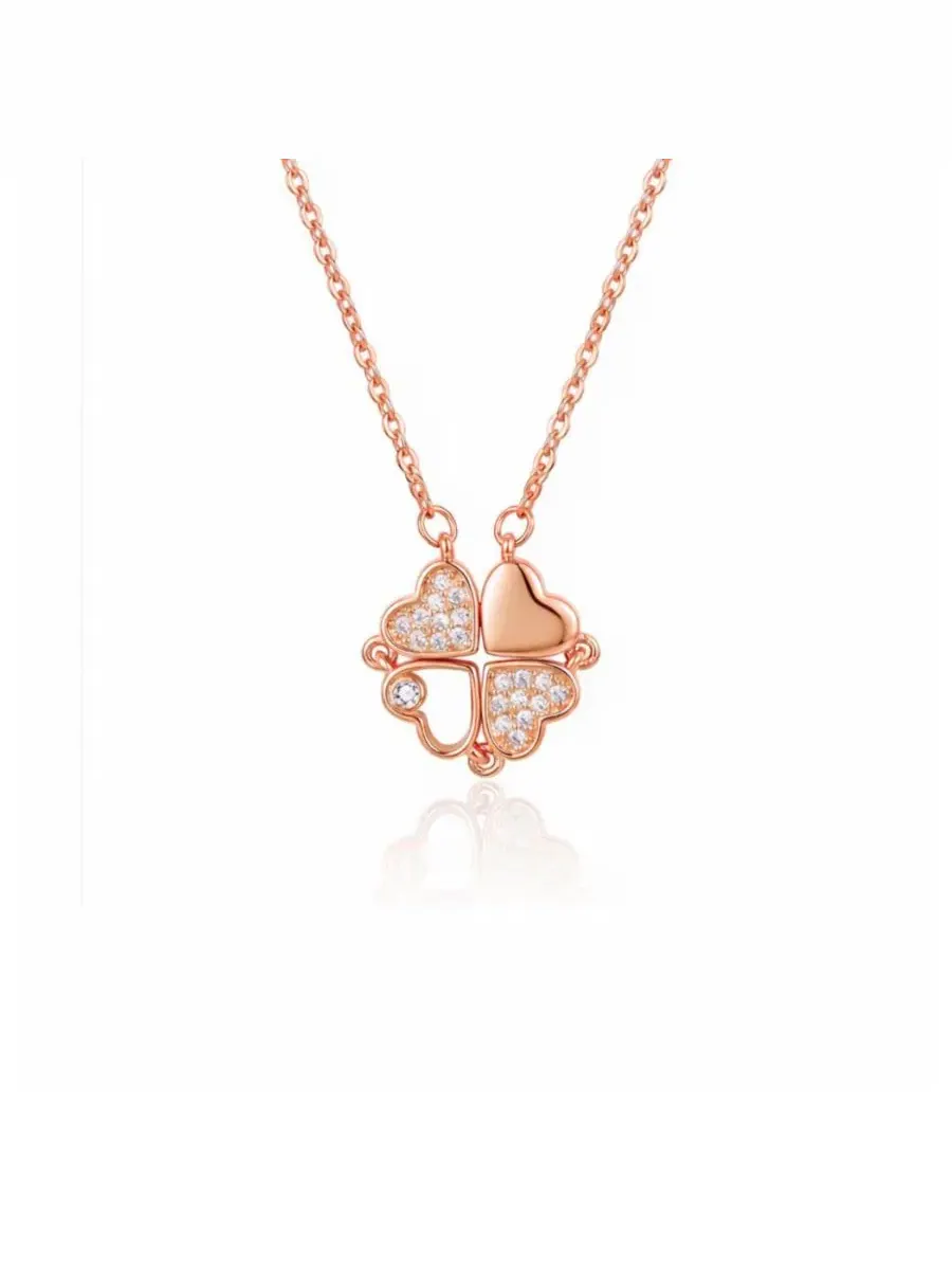 Кулон в виде клевера на цепочке Rebl Jewelry — золотистый