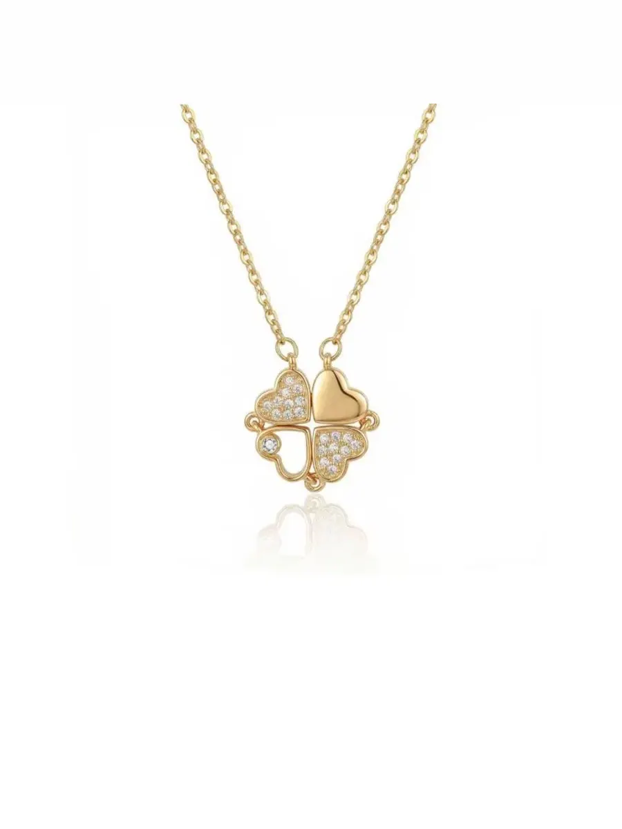 Кулон в виде клевера на цепочке Rebl Jewelry — изображение 1 из 4, оттенок золото