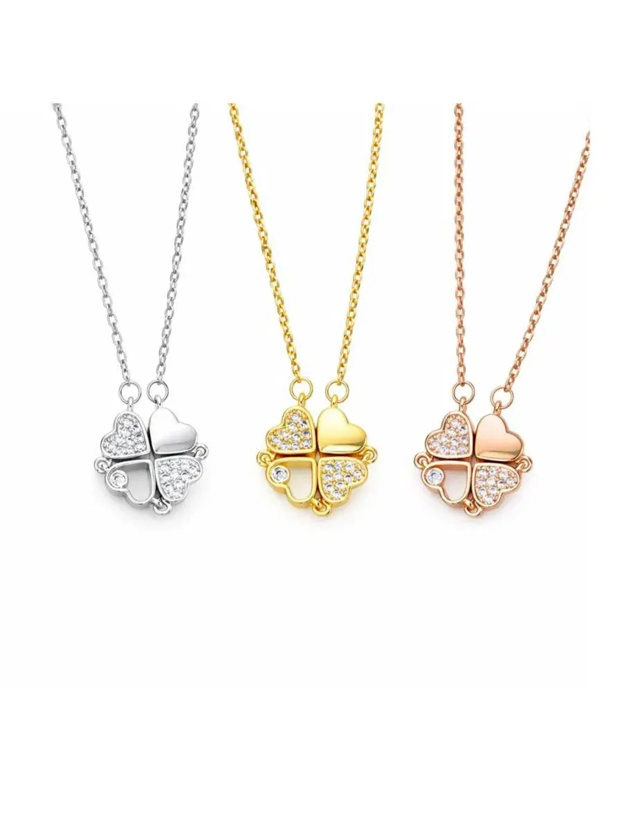 Кулон в виде клевера на цепочке Rebl Jewelry — изображение 3 из 4, оттенок золото