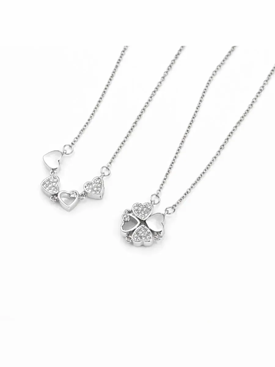 Кулон в виде клевера на цепочке Rebl Jewelry — изображение 4 из 4, оттенок серебряный