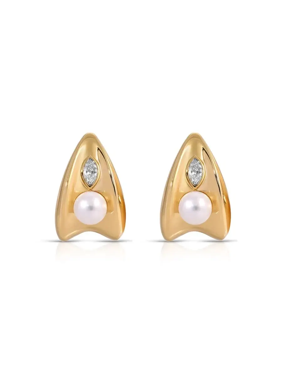 Серьги-кольца с мягким изгибом Ettika — изображение 2 из 4, оттенок золото