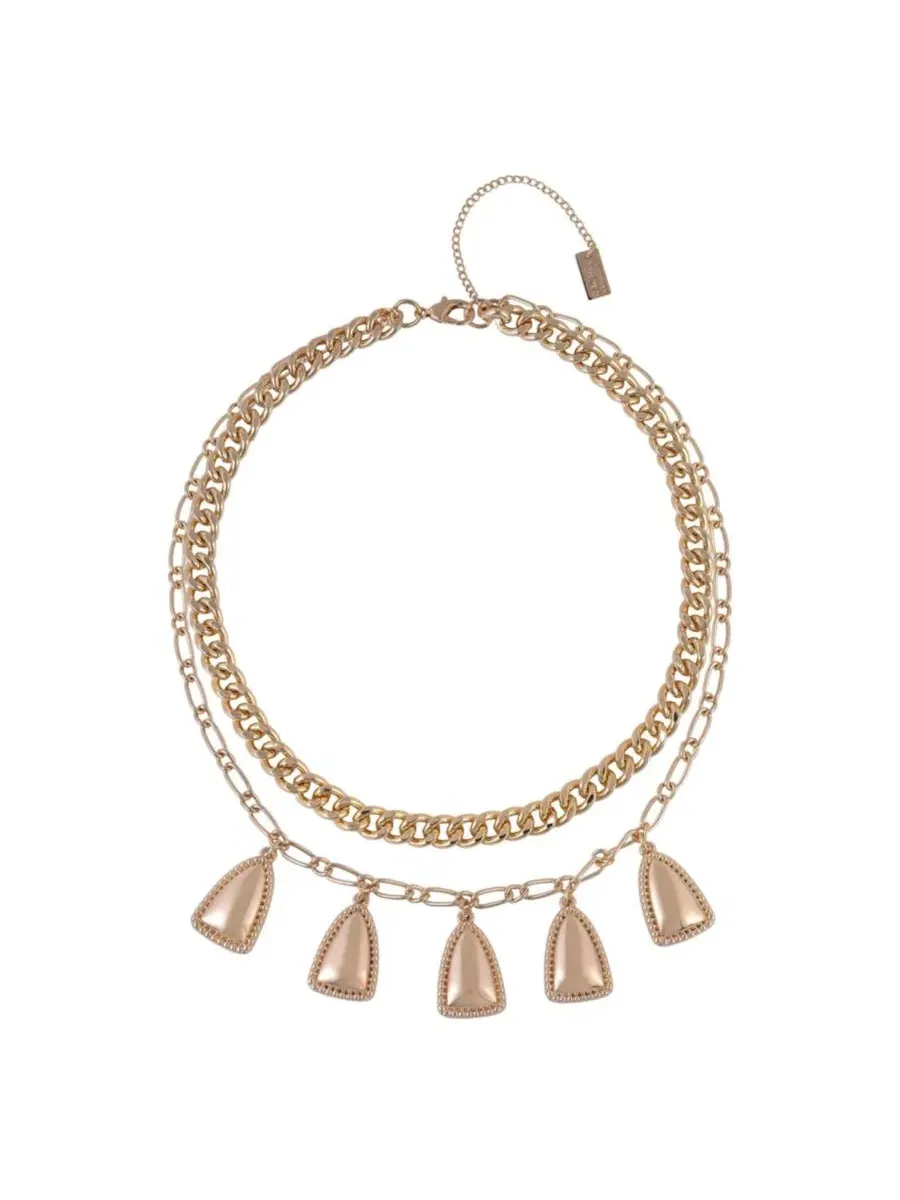 Двухрядное колье с подвесками из латуни Rachel Rachel Roy — золотистый