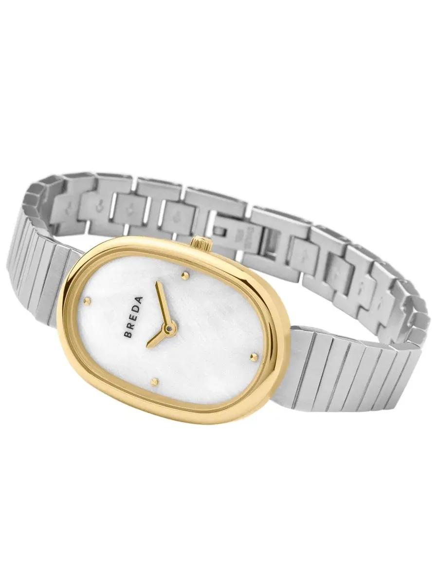 Женские часы Jane Gold Stainless Steel Bracelet Watch, 23 мм BREDA — изображение 2 из 6, оттенок золотистый/серебристый