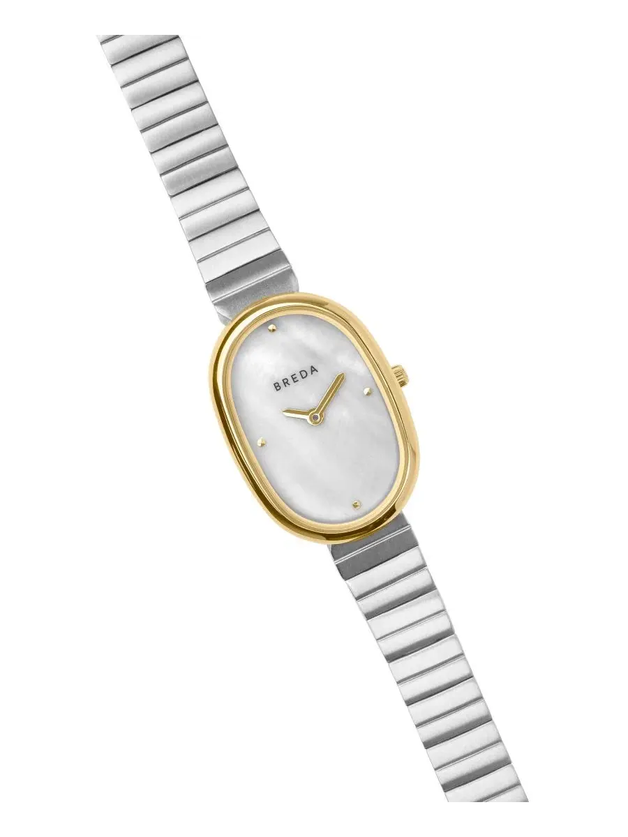 Женские часы Jane Gold Stainless Steel Bracelet Watch, 23 мм BREDA — изображение 3 из 6, оттенок золотистый/серебристый