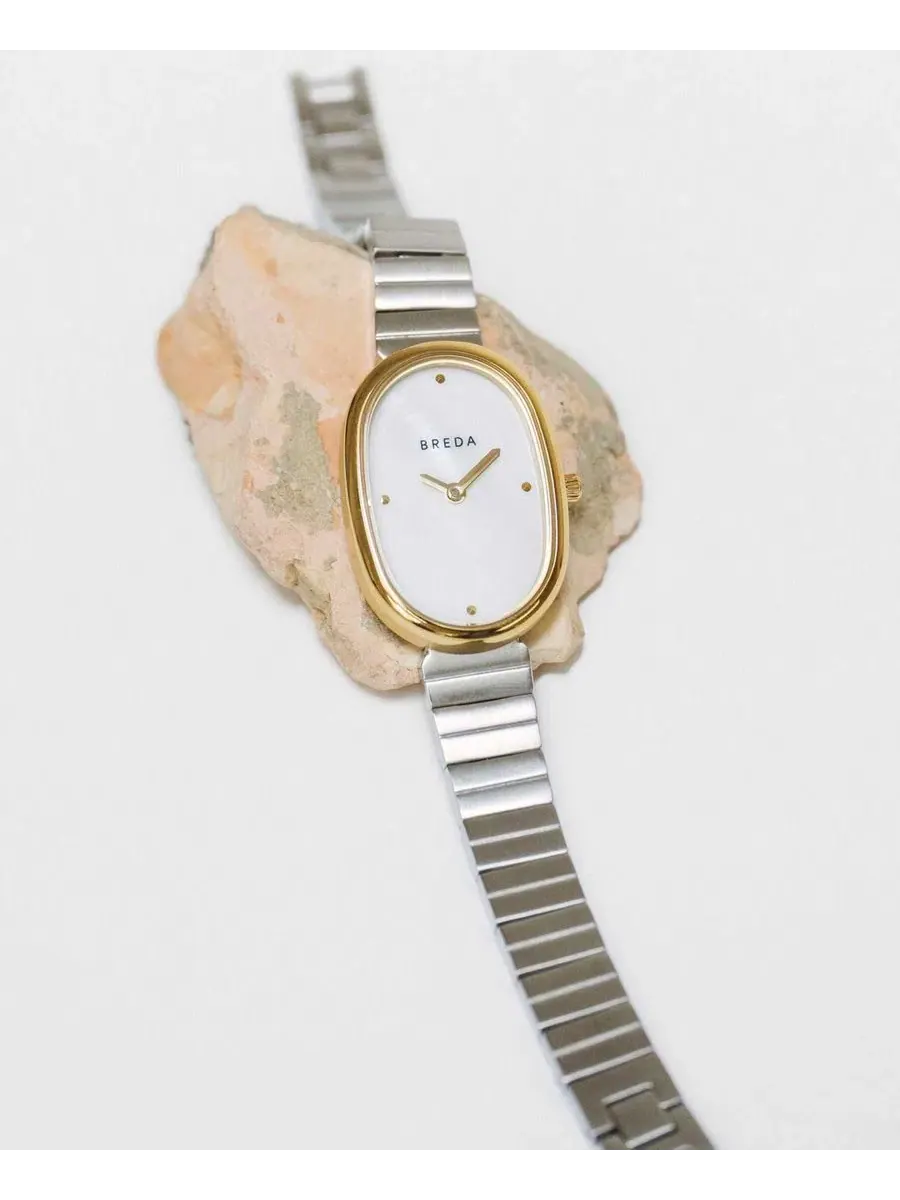 Женские часы Jane Gold Stainless Steel Bracelet Watch, 23 мм BREDA — изображение 6 из 6, оттенок золотистый/серебристый