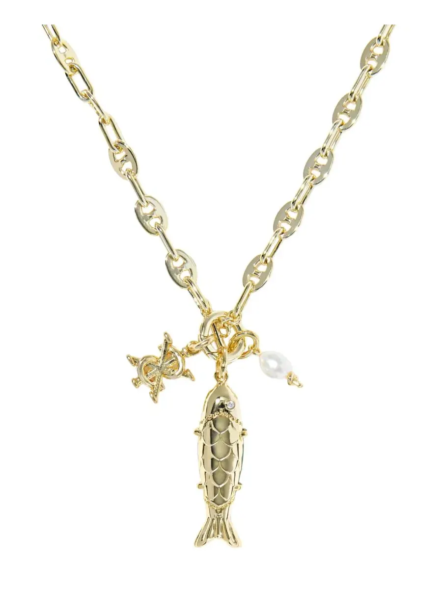 Подвеска с длинным кулоном Parker Fish из 14-каратного золота Kendra Scott — изображение 3 из 4