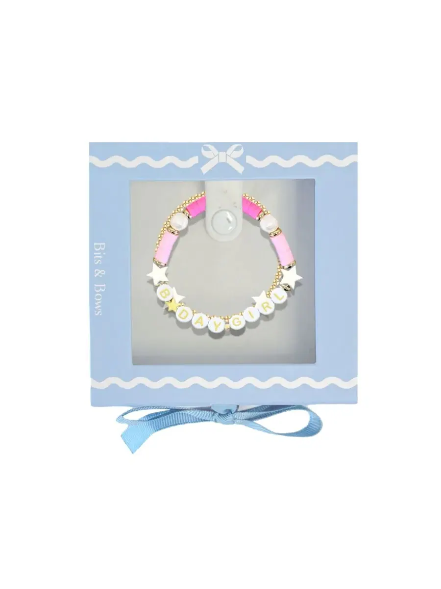 Подарочный набор браслетов с принтом Birthday Girl Bits & Bows — серебристый