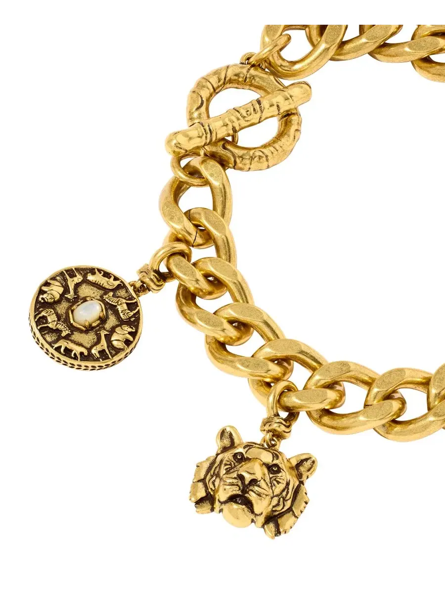 Браслет-шарм с имитацией жемчуга и полосчатым агатом Raina Kendra Scott — изображение 6 из 9, оттенок золотистый/мульти