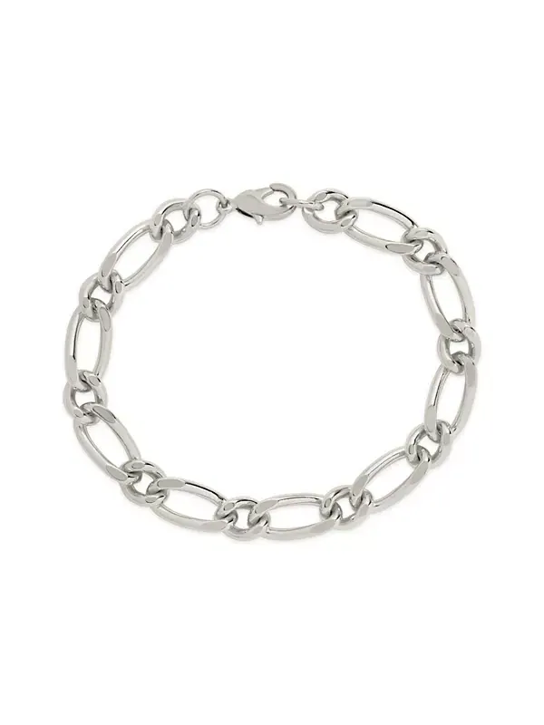 Браслет Amura Link с покрытием из 14-каратного золота или родия Sterling Forever — серебристый