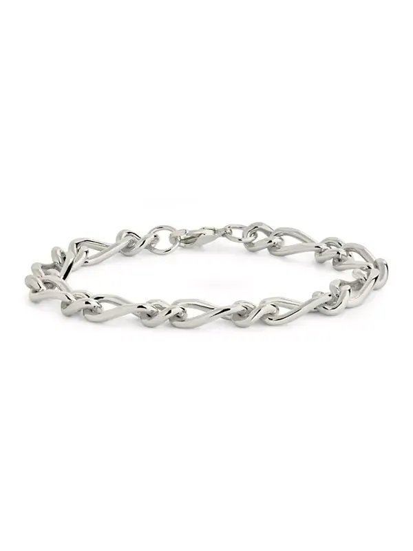 Браслет Amura Link с покрытием из 14-каратного золота или родия Sterling Forever — изображение 3 из 4, оттенок серебряный