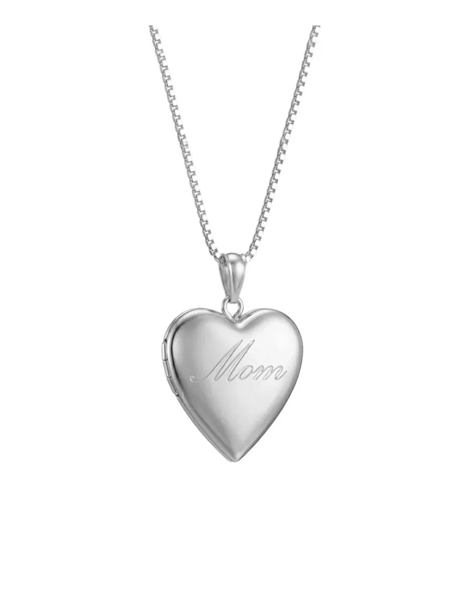 Кулон-медальон с фото и гравировкой Mom The M Jewelers — серебристый