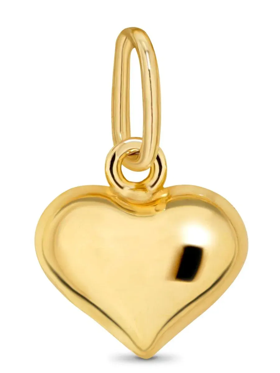 Подвеска-сердце с объемным мотивом 14K Gold Sweet Heart Pendant DEVATA — золотистый