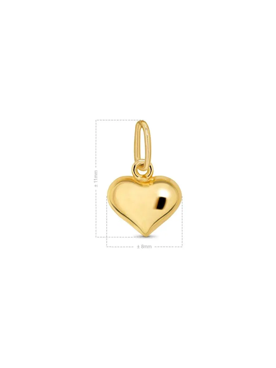 Подвеска-сердце с объемным мотивом 14K Gold Sweet Heart Pendant DEVATA — изображение 2 из 3, оттенок золото