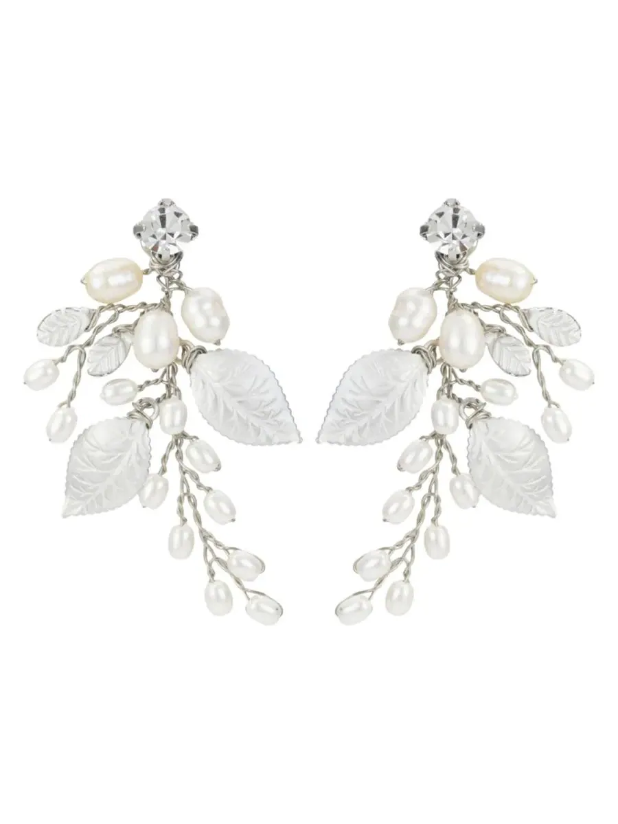 Серьги-капли из пресноводного жемчуга Ryann Untamed Petals — серебристый