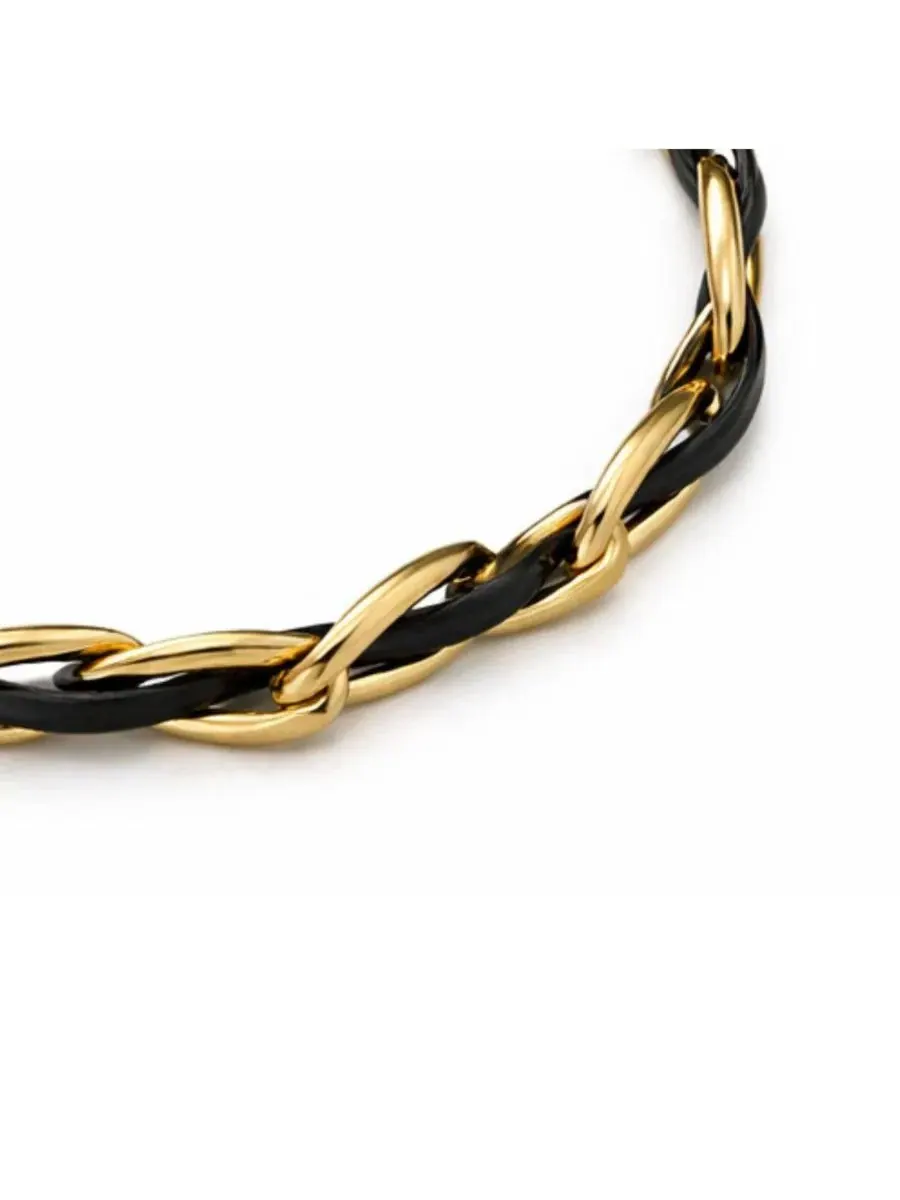 Браслет-цепочка витой формы с застежкой-лобстер, 18k золотое покрытие Rebl Jewelry — изображение 2 из 3