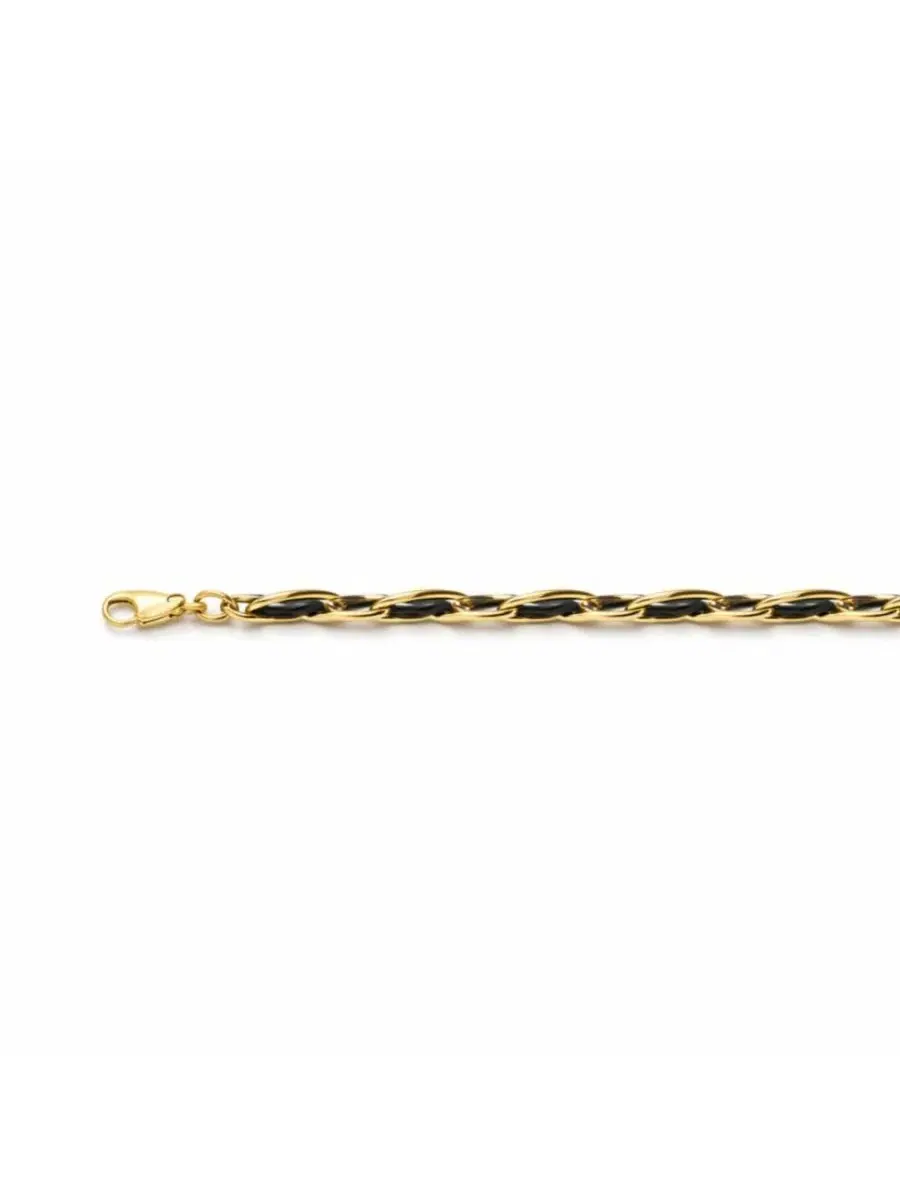 Браслет-цепочка витой формы с застежкой-лобстер, 18k золотое покрытие Rebl Jewelry — изображение 3 из 3