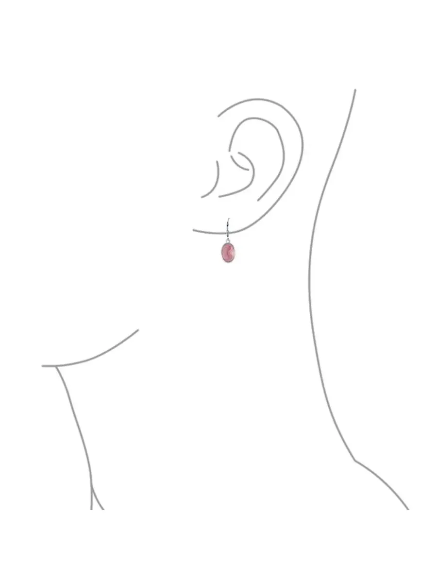 Серьги-подвески из стерлингового серебра с бирюзой, 3.2 CTW Bling Jewelry — изображение 3 из 4, оттенок розовый