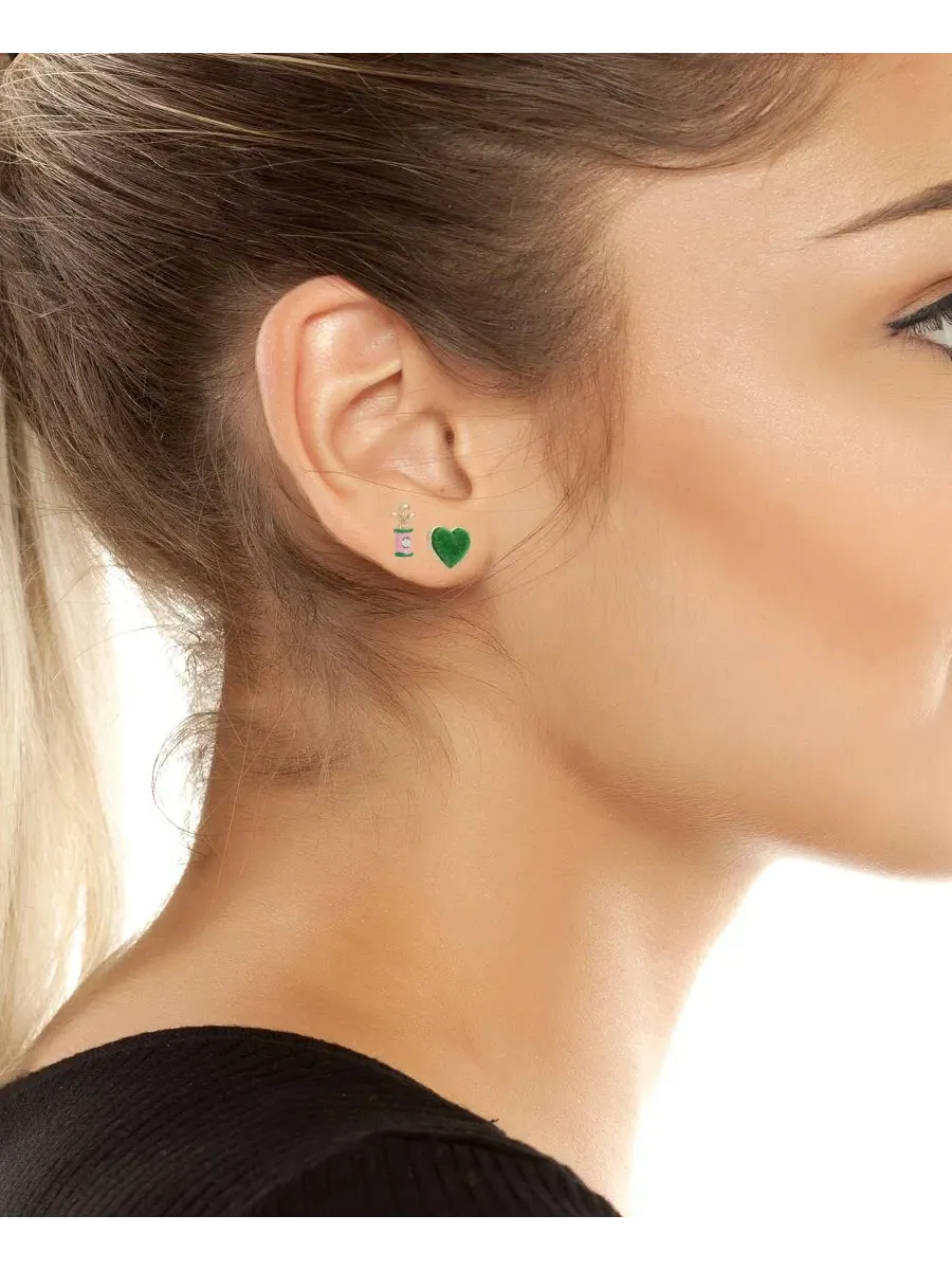 Серьги-пусеты с гольф-мотивами, 6 шт, Faux Stone Golf Betsey Johnson — изображение 4 из 4, оттенок зеленый