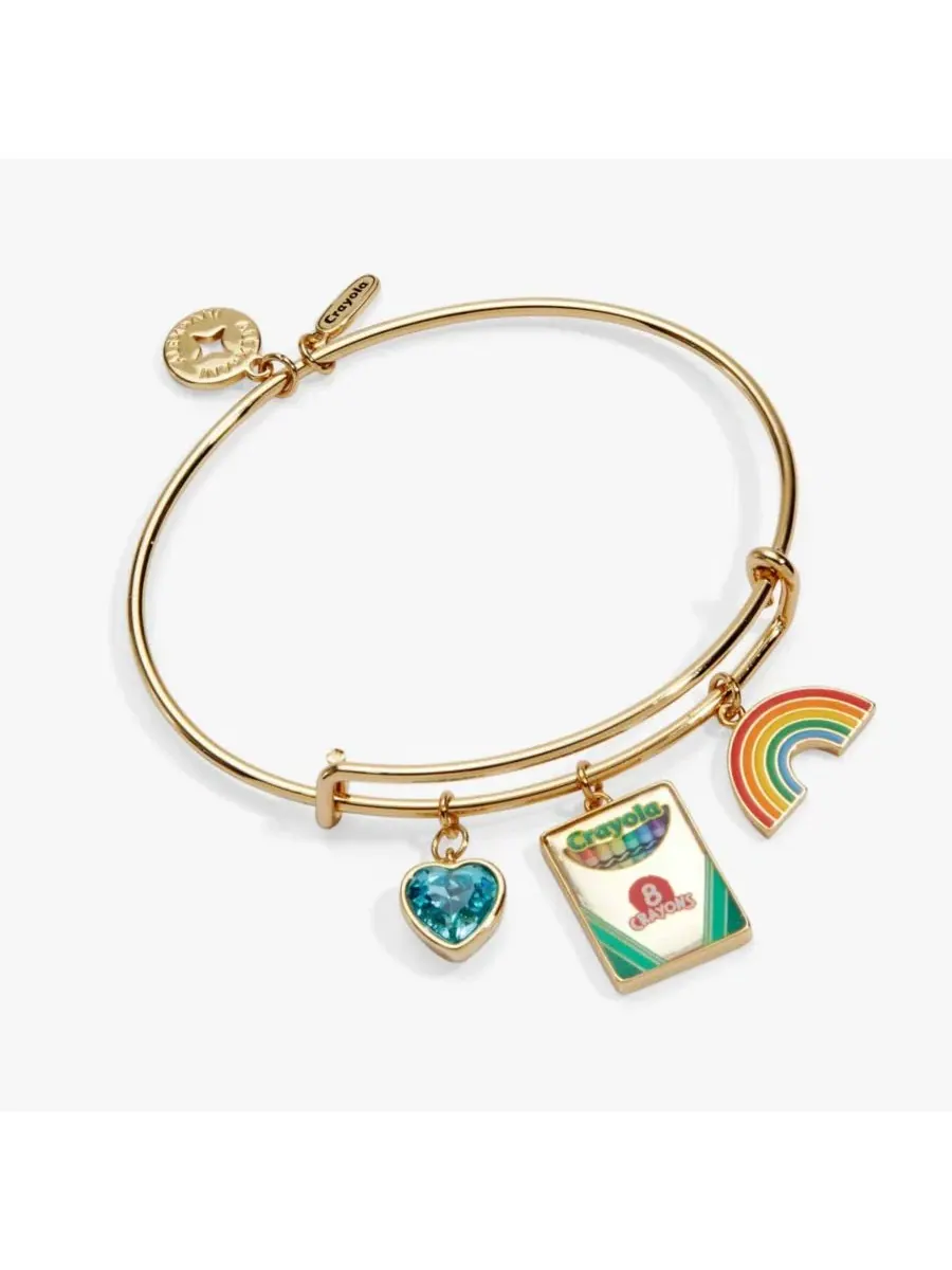 Браслет-манжета с подвесками Crayola 'To Teach Is To Color A Life Forever' Alex and Ani — мульти