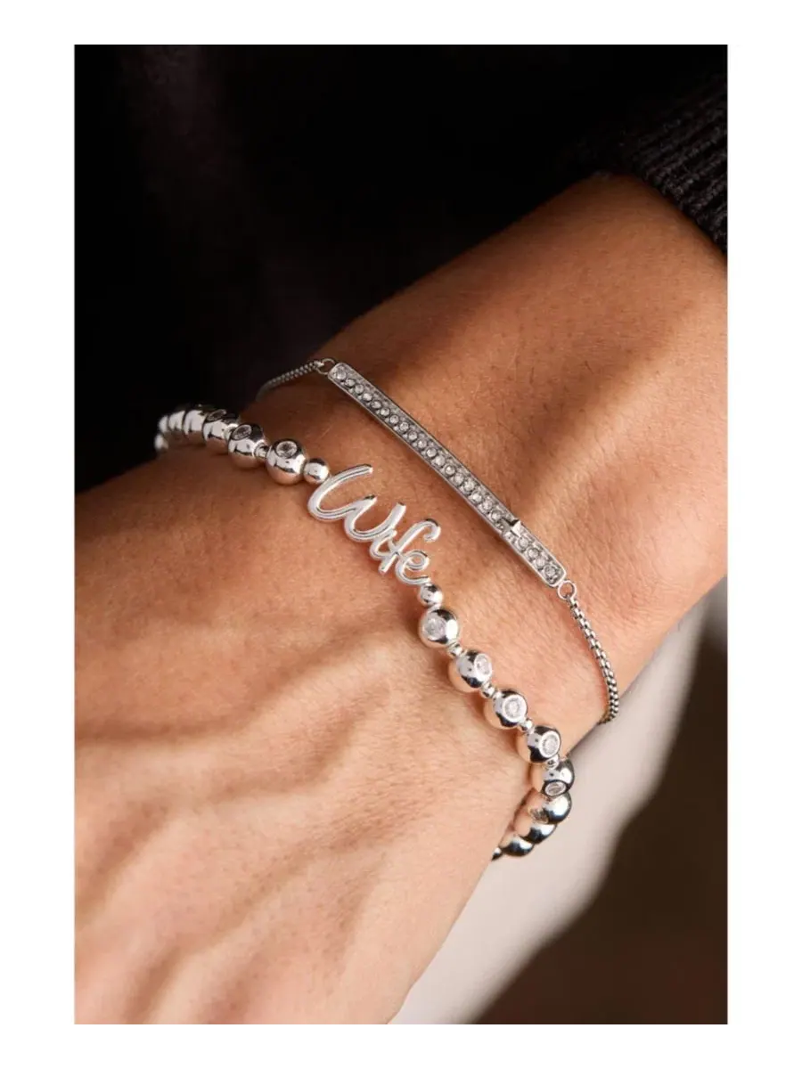 Браслет-стяжка с кристаллами Wife Elongated Alex and Ani — изображение 3 из 4, оттенок серебряный