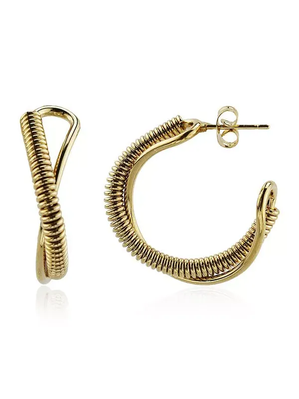Серьга-Кольцо из нержавеющей стали Rebl Jewelry — золотистый