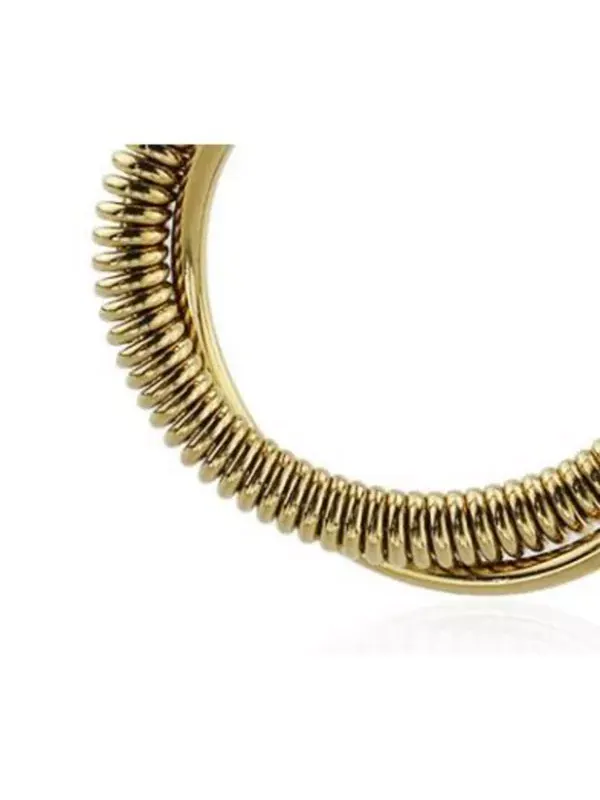 Серьга-Кольцо из нержавеющей стали Rebl Jewelry — изображение 2 из 2, оттенок золото