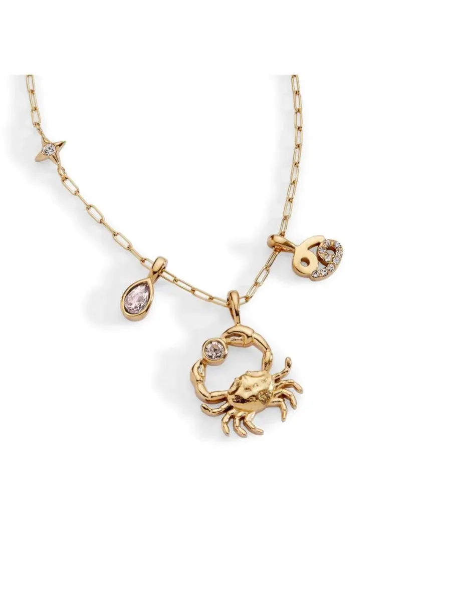 Колье с подвесками Cancer Zodiac Charm Cluster Alex and Ani — мульти