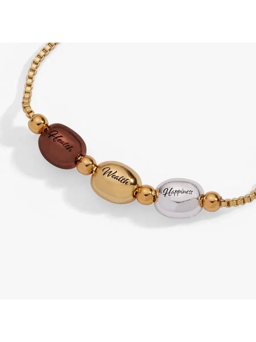 Браслет-боло с подвесками в виде кофейных зерен Coffee Bean Bolo Bracelet Alex and Ani — изображение 2 из 3