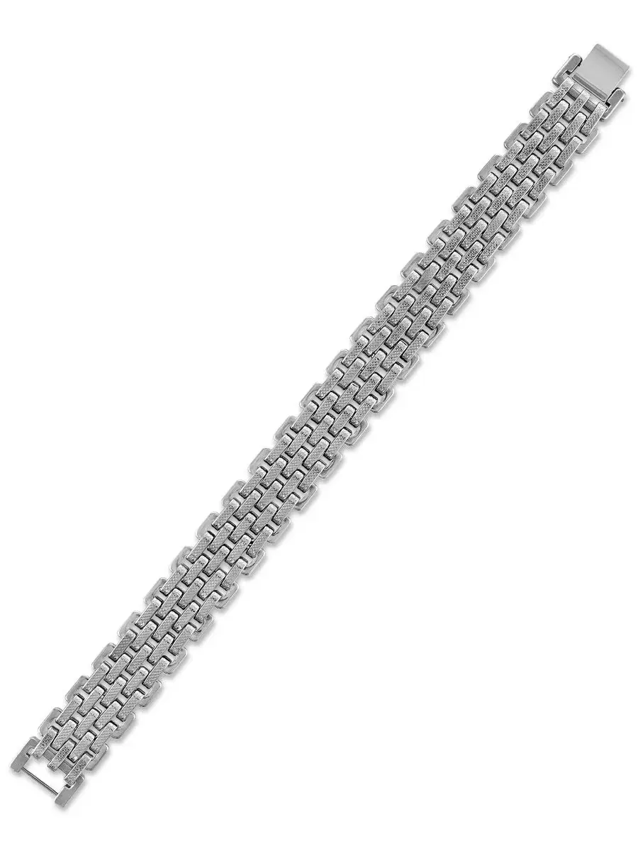 Широкий многозвенный браслет из нержавеющей стали Esquire Men'S Jewelry, стальной — изображение 2 из 3, оттенок серебристый