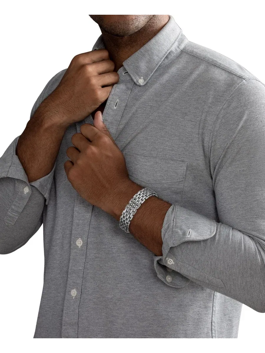Широкий многозвенный браслет из нержавеющей стали Esquire Men'S Jewelry, стальной — изображение 3 из 3, оттенок серебристый