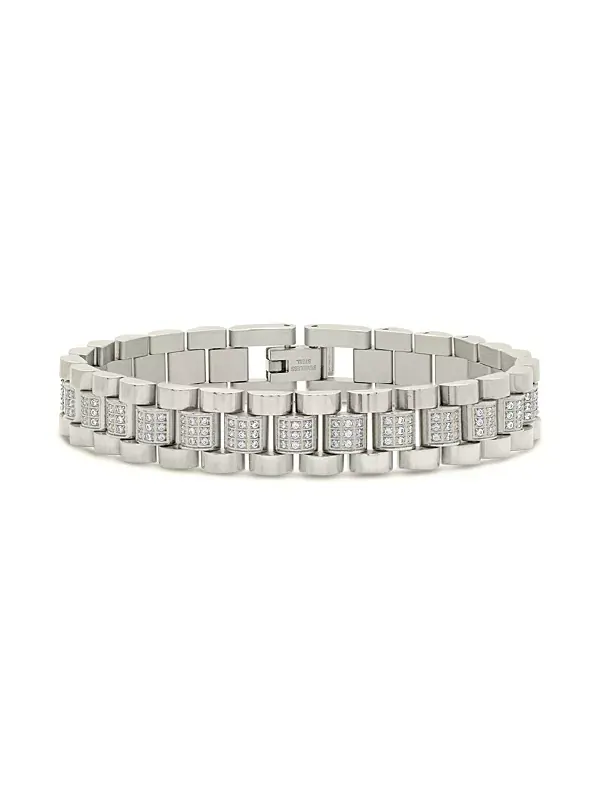 Браслет-Цепочка для часов с акцентом на кубические цирконии Sterling Forever — серебристый