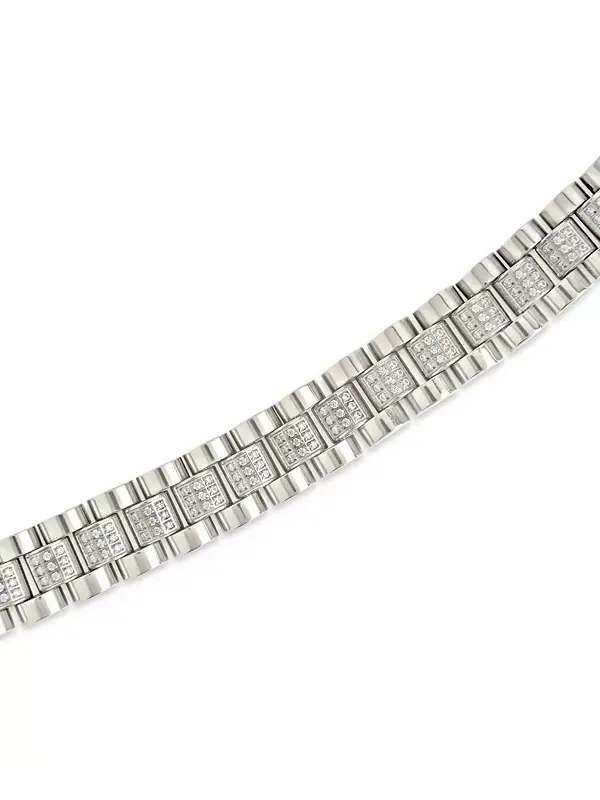 Браслет-Цепочка для часов с акцентом на кубические цирконии Sterling Forever — изображение 2 из 4, оттенок серебряный