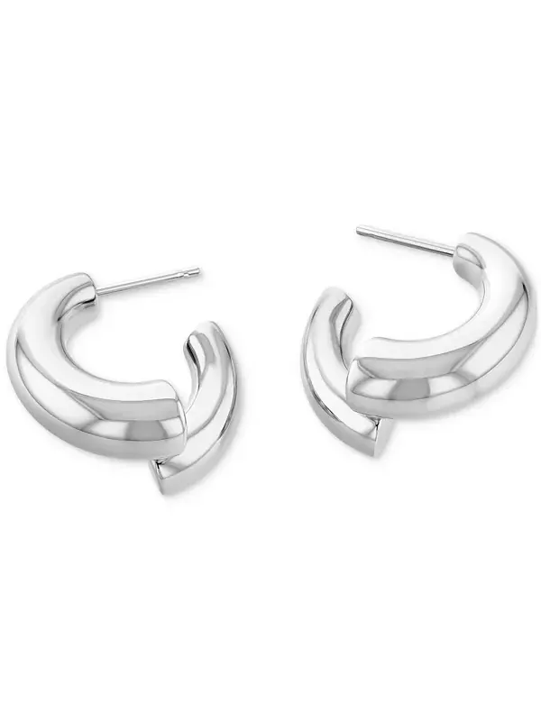 Серьги-Подвески в форме спирали серебристого оттенка Calvin Klein — изображение 3 из 4, оттенок серебряный