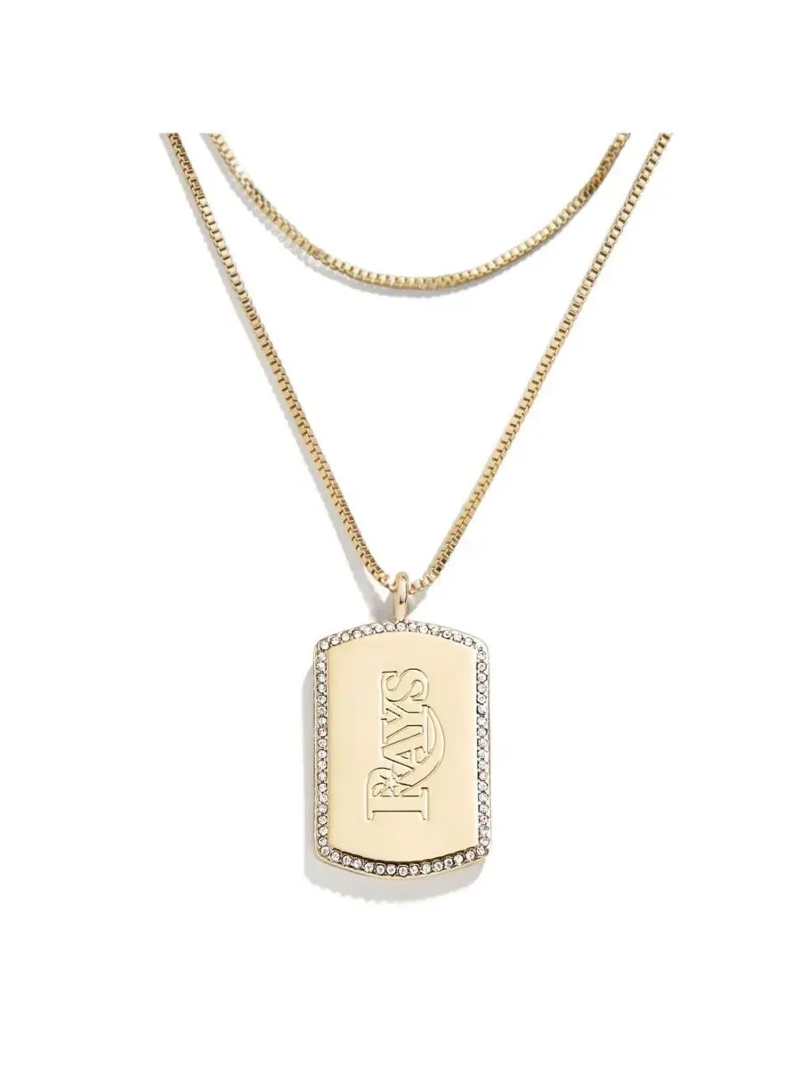Кулон-жетон с брелоком для болельщиков Tampa Bay Rays, модель Dog Tag WEAR by Erin Andrews — золотистый