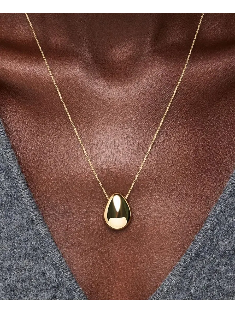 Колье-подвеска 14k с позолотой Pebble Blue Marble Ana Luisa — изображение 4 из 4