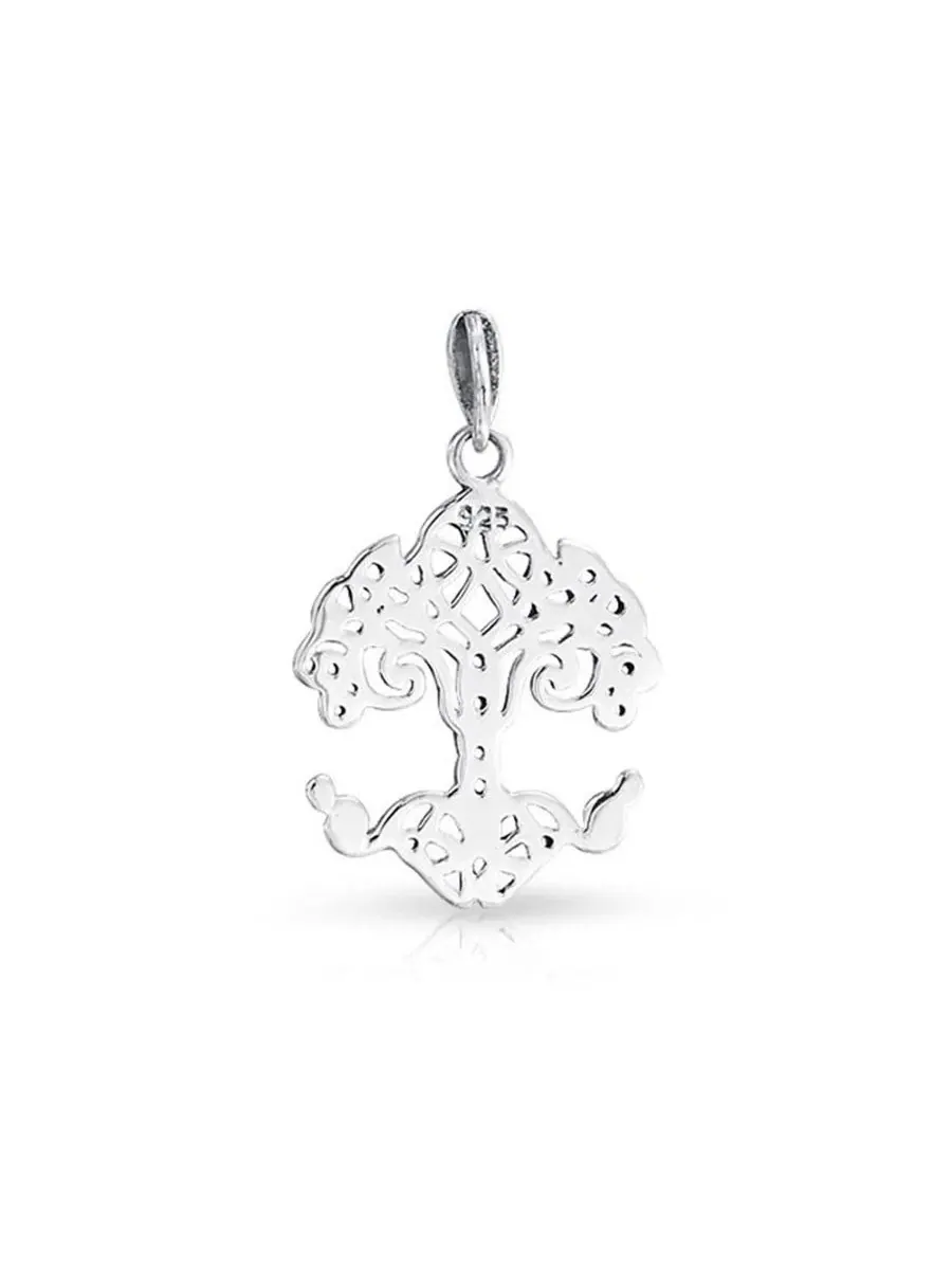 Кулон-подвеска Tree of Life с цепочкой, бренд Bling Jewelry — изображение 2 из 3, оттенок серебристый
