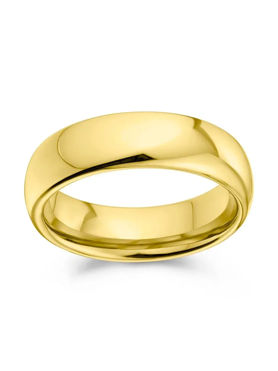 Обручальное кольцо Classic Dome Wedding Band Ring из титана с покрытием 6 мм Bling Jewelry — изображение 2 из 5