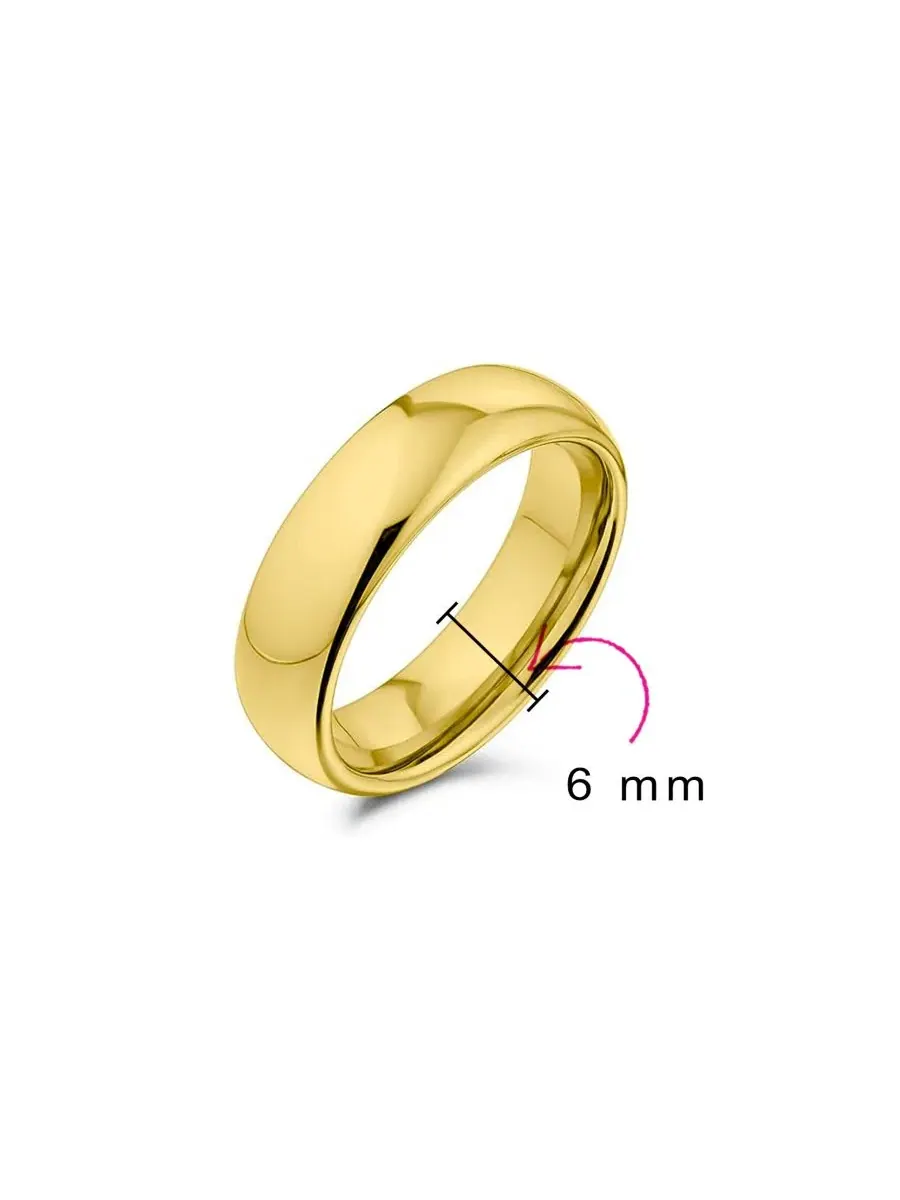 Обручальное кольцо Classic Dome Wedding Band Ring из титана с покрытием 6 мм Bling Jewelry — изображение 4 из 5