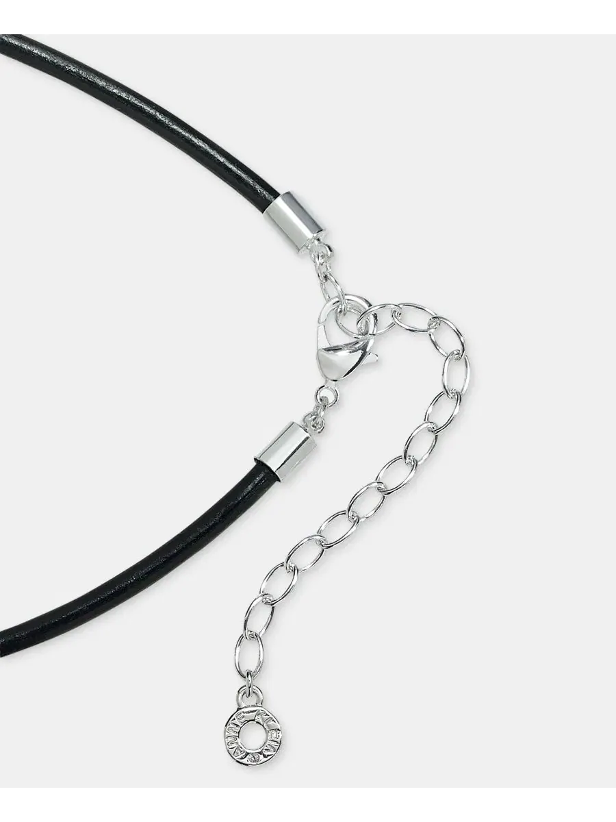 Кулон-подвеска на кожаном шнурке Anne Klein — изображение 4 из 5, оттенок черный