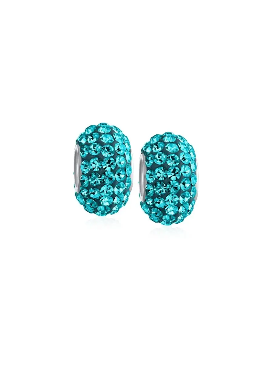 Комплект бусин для браслета из стерлингового серебра с кристаллами Bling Jewelry