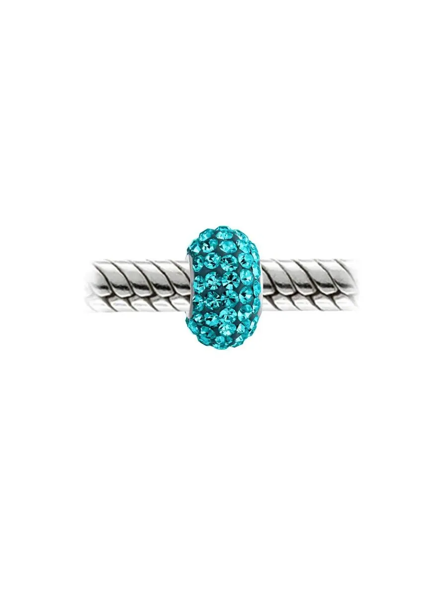 Комплект бусин для браслета из стерлингового серебра с кристаллами Bling Jewelry — изображение 2 из 3, оттенок голубой