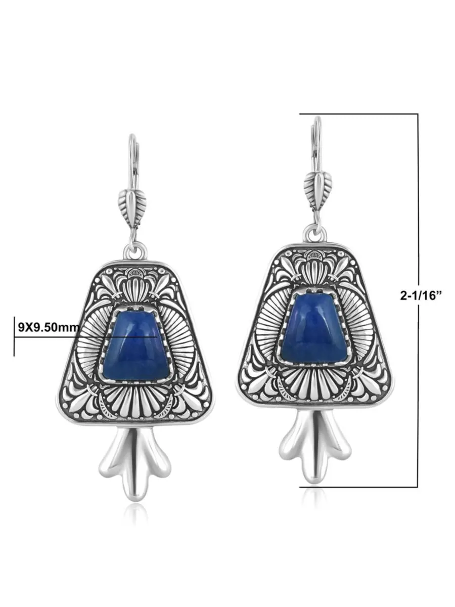 Серьги-трапеции из стерлингового серебра с содалитом American West Jewelry — изображение 3 из 3, оттенок нет цвета