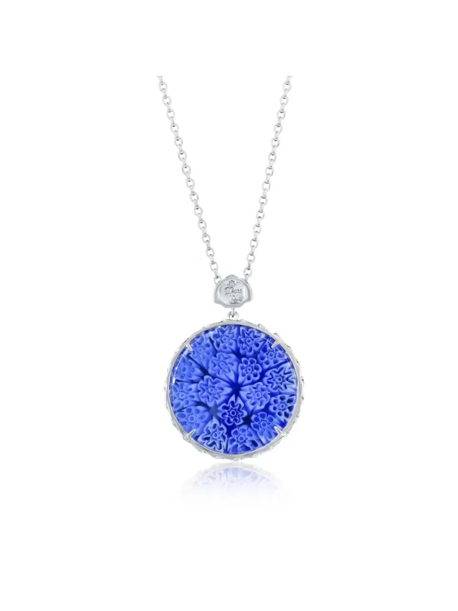 Кулон-осьминог с кристаллами CZ и венецианским стеклом Муррано, модель Floral Venetian Murano Glass — изображение 2 из 4