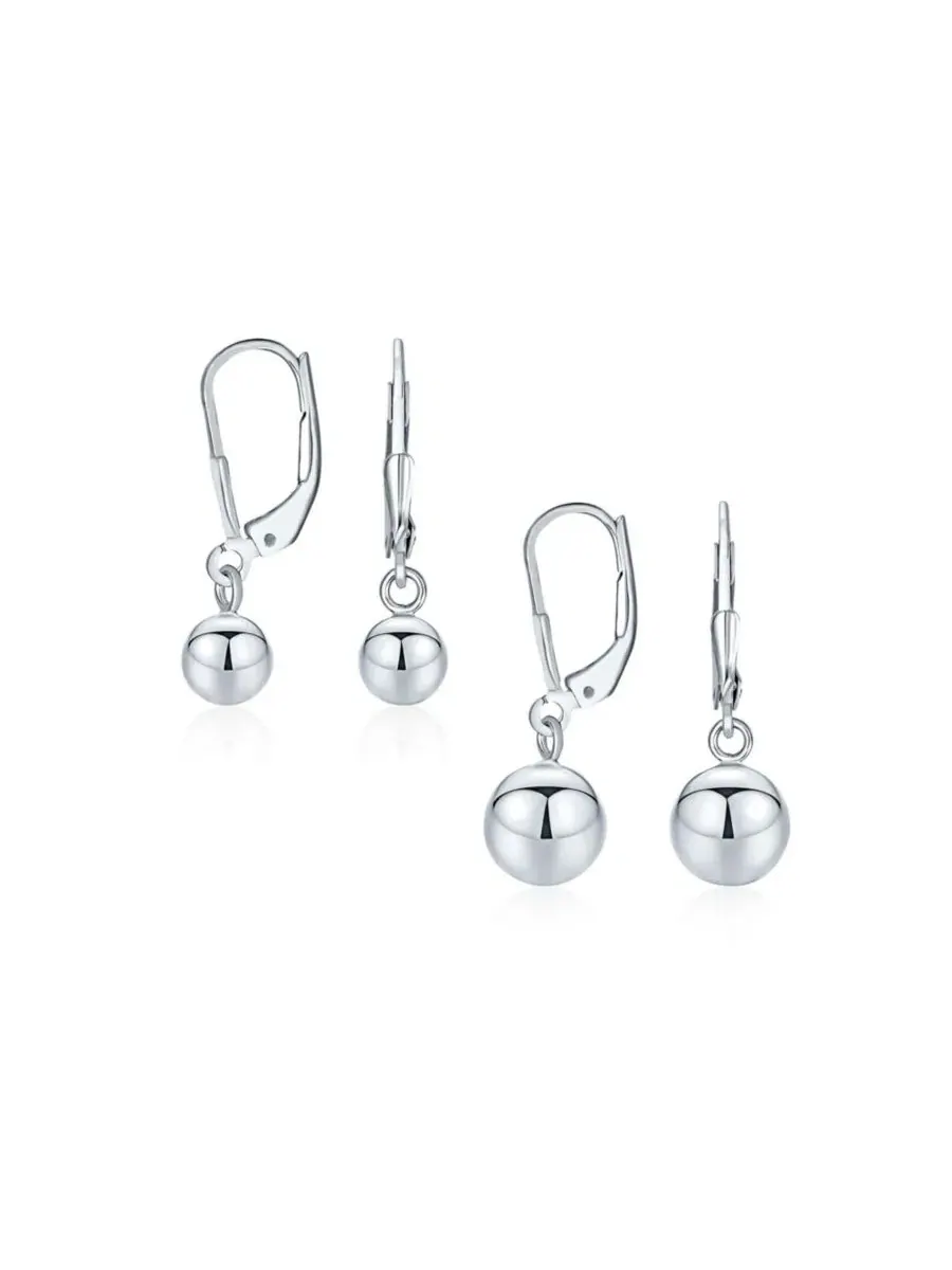 Серьги-пусеты с подвеской из стерлингового серебра, 2 шт. Bling Jewelry