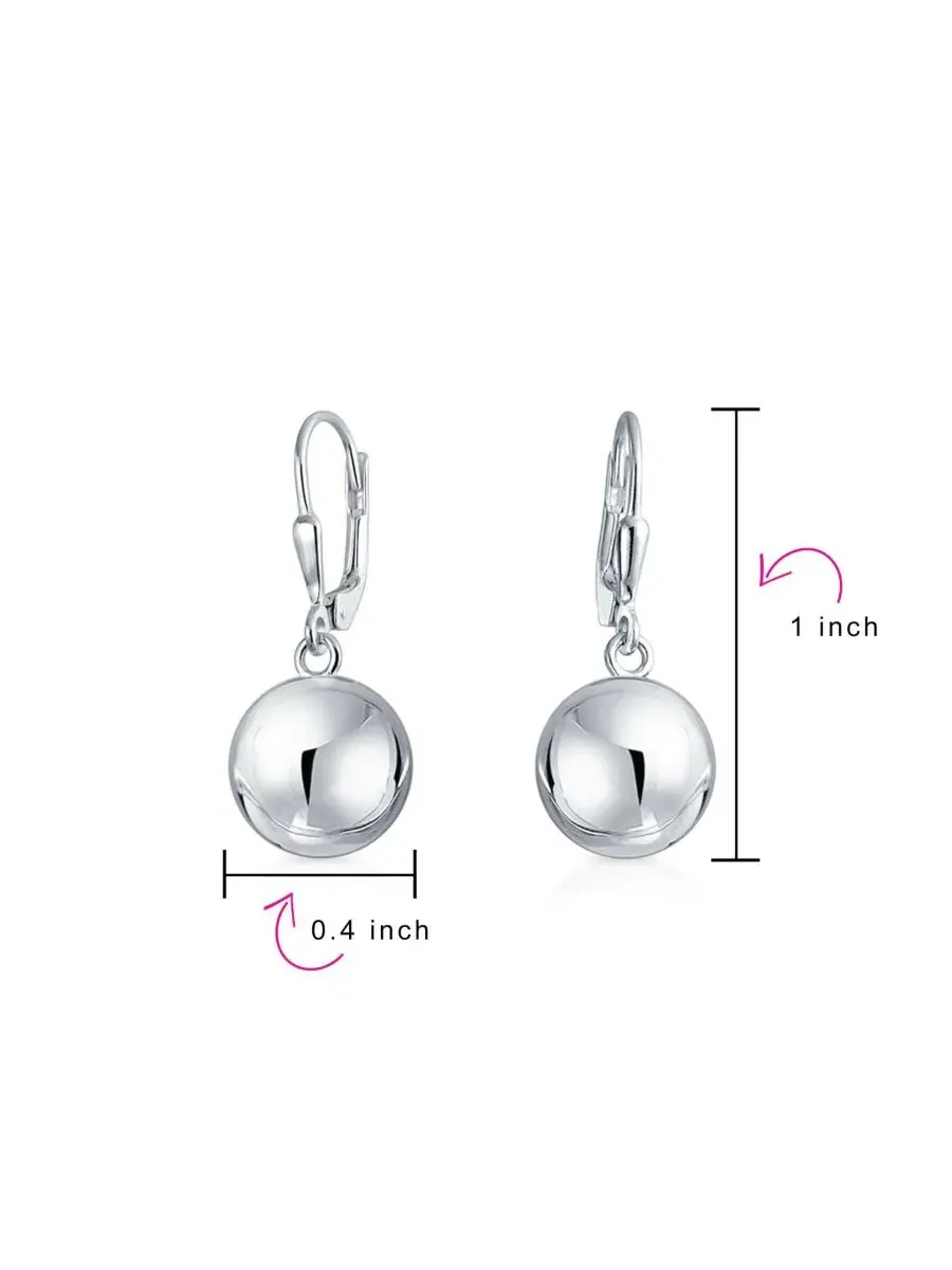Серьги-пусеты с подвеской из стерлингового серебра, 2 шт. Bling Jewelry — изображение 3 из 4, оттенок серебристый