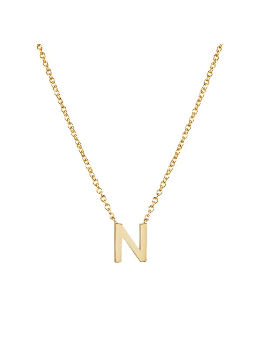 Колье с подвеской-буквой 14K Gold on Sterling Silver, Letter N Ana Luisa — изображение 1 из 4