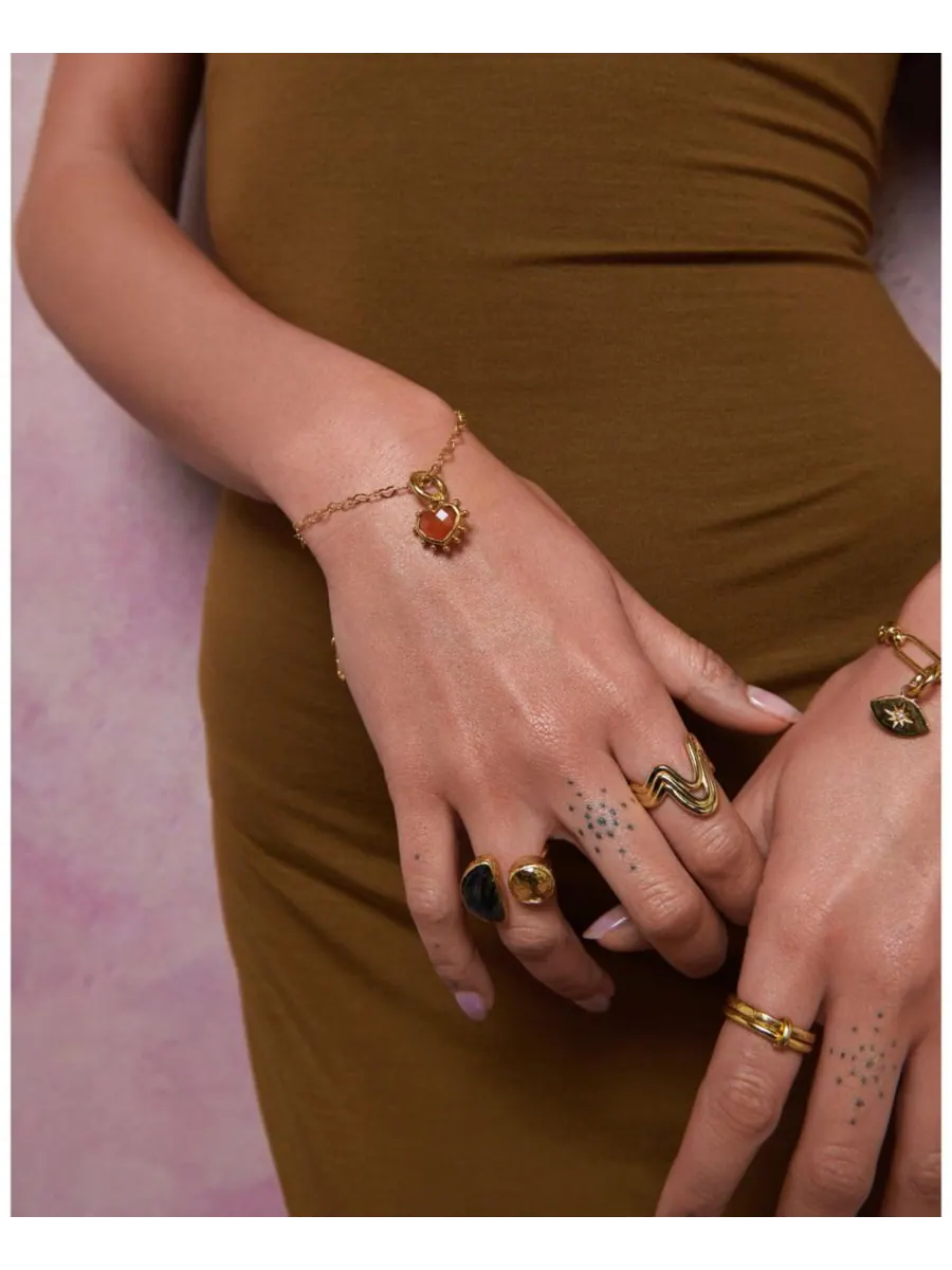 Подвеска в виде сердца из оникса Ottoman Hands — изображение 2 из 4, оттенок золото