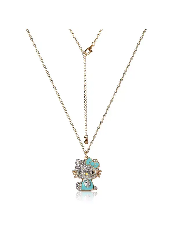 Ожерелье с подвеской из кристаллов Sanrio — золотистого оттенка с цветными эмалевыми акцентами — изображение 4 из 4