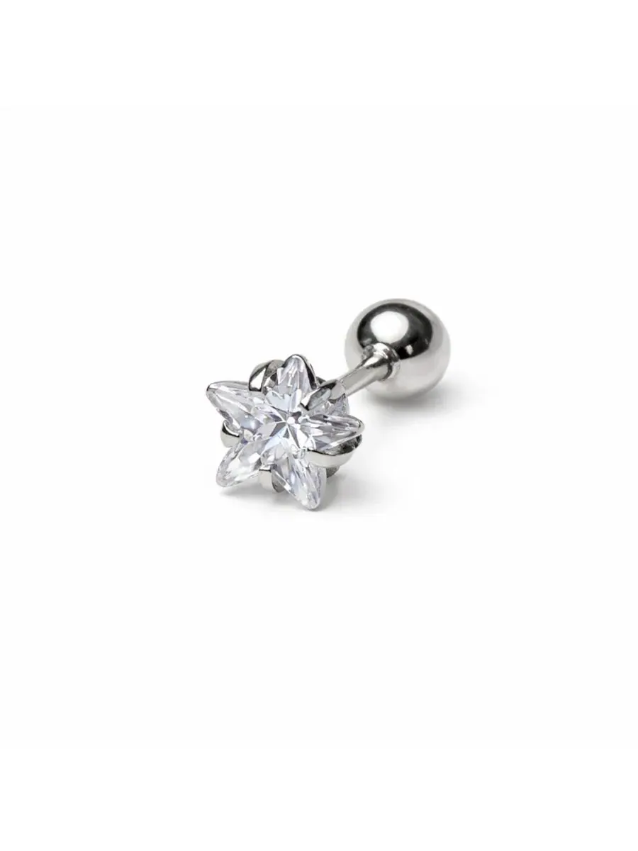 Серьги-гвоздики в виде звезд из кристаллов Rebl Jewelry — изображение 3 из 3, оттенок прозрачный